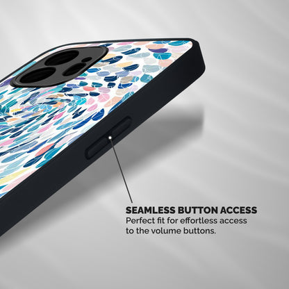 Color Droplets Swirls Shockproof Hybrid Protection (Metal + TPU) Back Case Cover