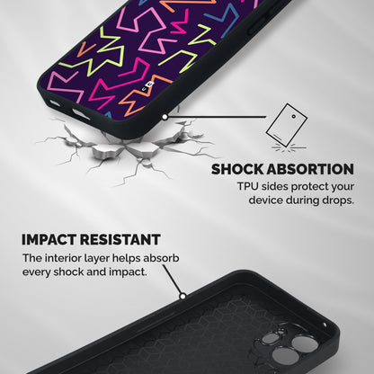 Colored Lines Shockproof Hybrid Protection (Metal + TPU) Back Case Cover