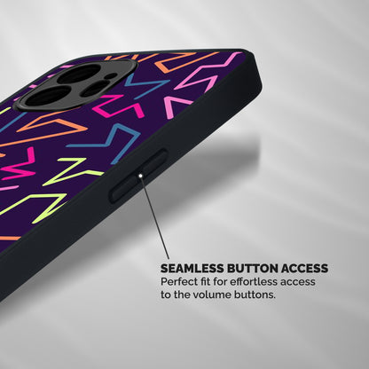 Colored Lines Shockproof Hybrid Protection (Metal + TPU) Back Case Cover
