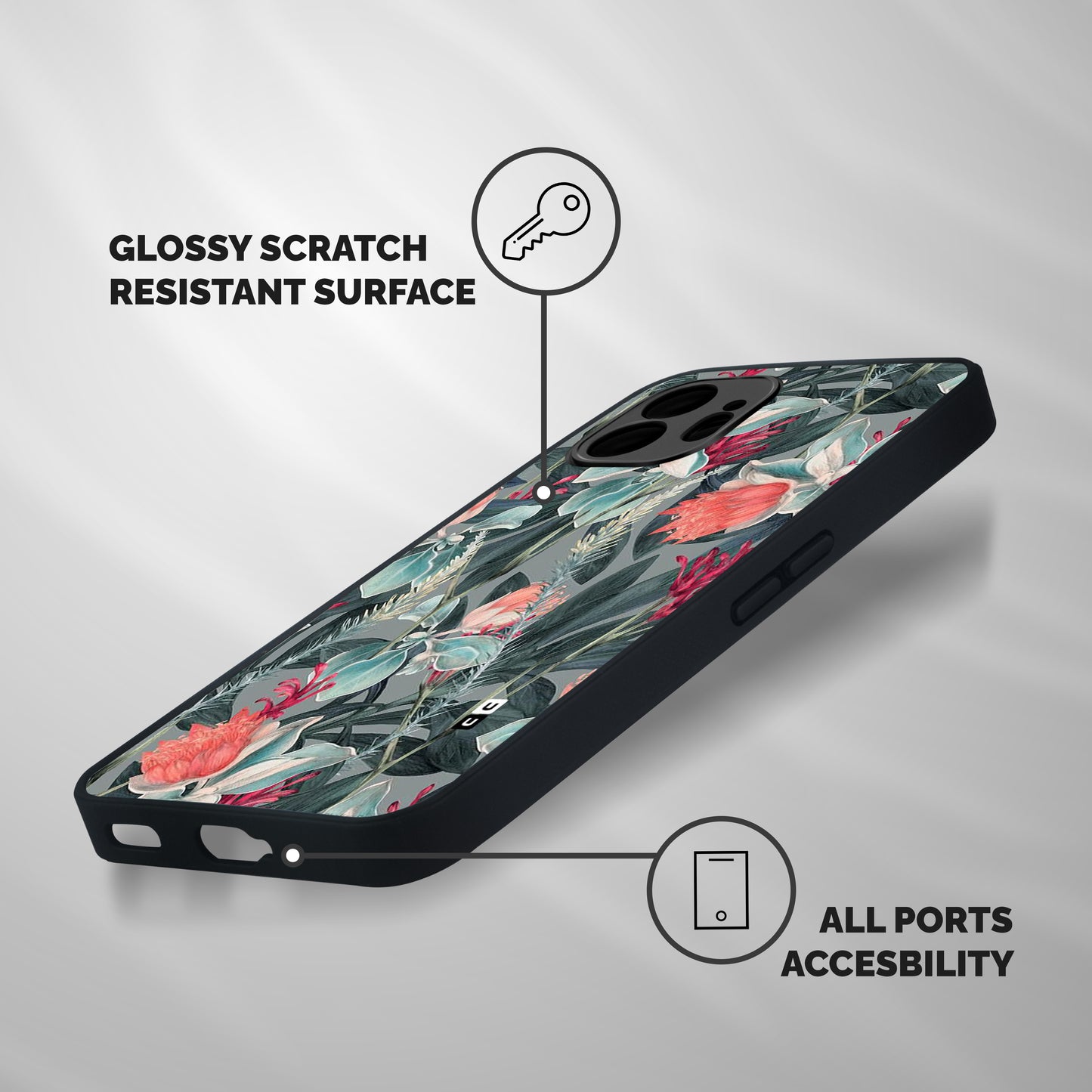 Colored Petals Shockproof Hybrid Protection (Metal + TPU) Back Case Cover