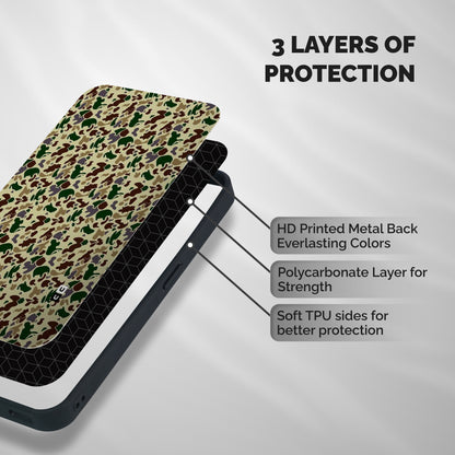 Colored Shapes Shockproof Hybrid Protection (Metal + TPU) Back Case Cover
