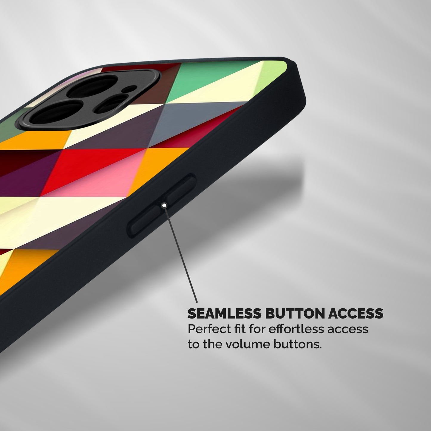 Colored Triangles Shockproof Hybrid Protection (Metal + TPU) Back Case Cover