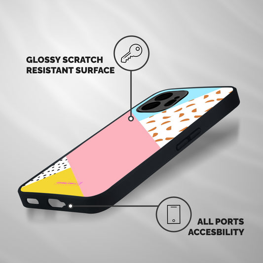 Colorful Abstract Shockproof Hybrid Protection (Metal + TPU) Back Case Cover