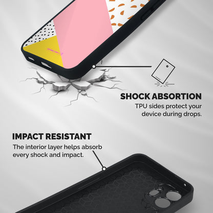 Colorful Abstract Shockproof Hybrid Protection (Metal + TPU) Back Case Cover