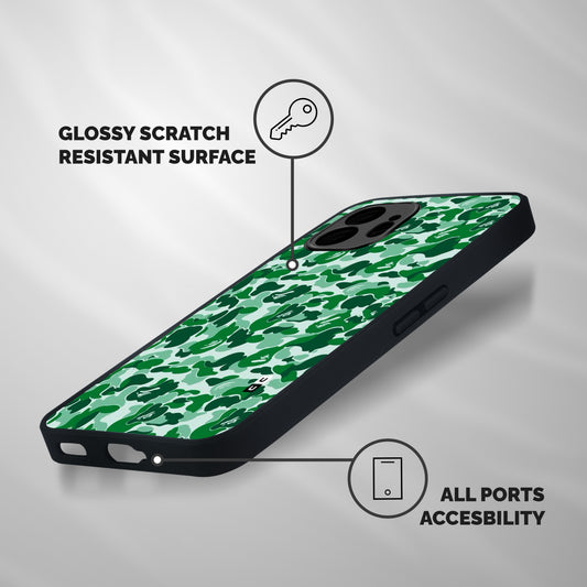 Colorful Camouflage Shockproof Hybrid Protection (Metal + TPU) Back Case Cover