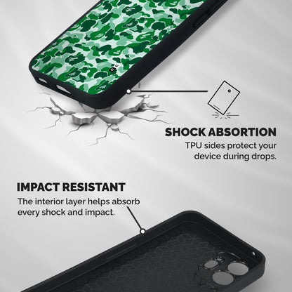 Colorful Camouflage Shockproof Hybrid Protection (Metal + TPU) Back Case Cover