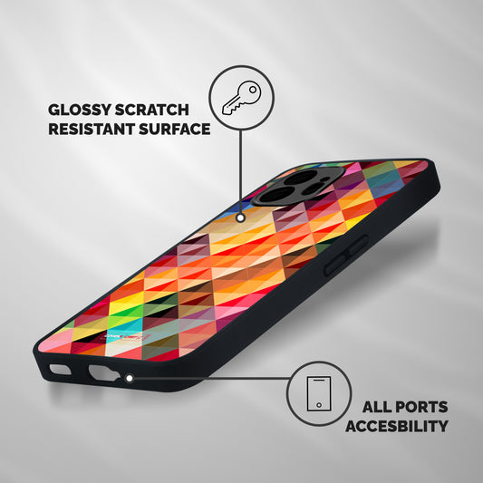 Colorful Cubes Shockproof Hybrid Protection (Metal + TPU) Back Case Cover