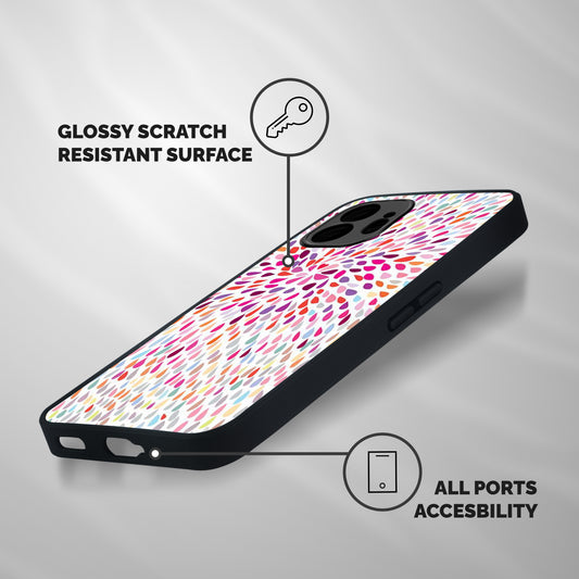 Colorful Decorative Pattern Shockproof Hybrid Protection (Metal + TPU) Back Case Cover