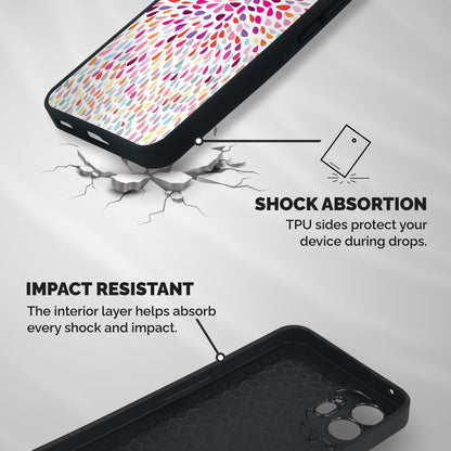 Colorful Decorative Pattern Shockproof Hybrid Protection (Metal + TPU) Back Case Cover
