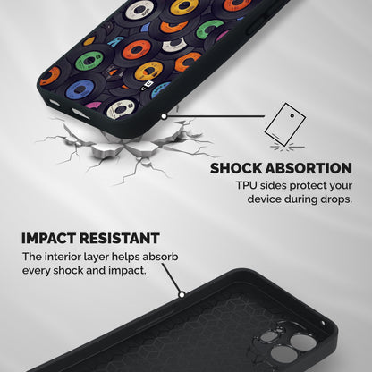 Colorful Disks Shockproof Hybrid Protection (Metal + TPU) Back Case Cover