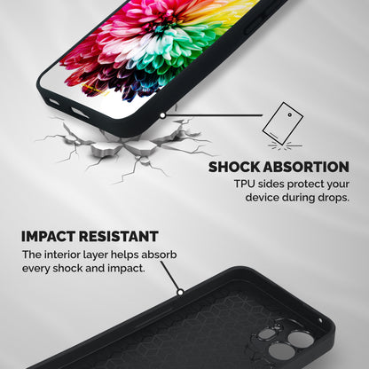 Colorful Flower Shockproof Hybrid Protection (Metal + TPU) Back Case Cover