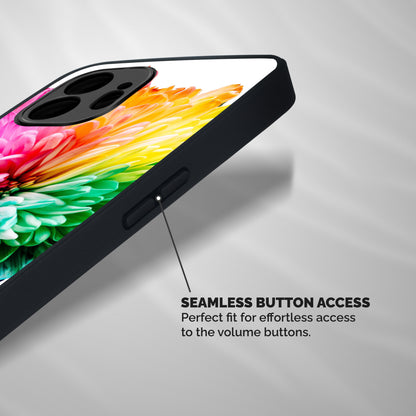 Colorful Flower Shockproof Hybrid Protection (Metal + TPU) Back Case Cover