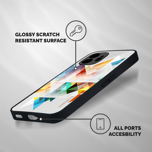 Colorful Geometric Art Shockproof Hybrid Protection (Metal + TPU) Back Case Cover