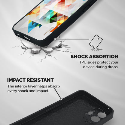 Colorful Geometric Art Shockproof Hybrid Protection (Metal + TPU) Back Case Cover