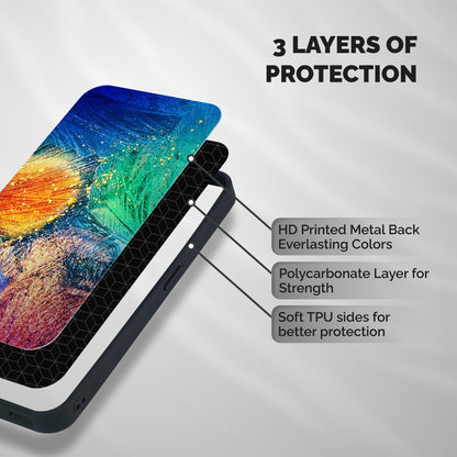 Colorful Leafs Vibrant Shockproof Hybrid Protection (Metal + TPU) Back Case Cover