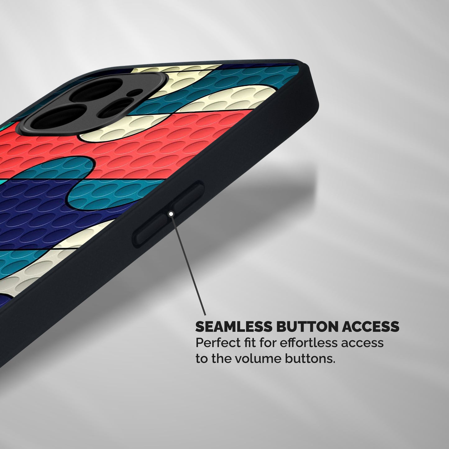 Colorful Puzzle Design Shockproof Hybrid Protection (Metal + TPU) Back Case Cover