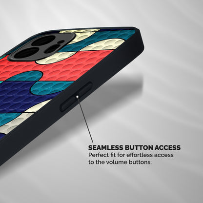 Colorful Puzzle Design Shockproof Hybrid Protection (Metal + TPU) Back Case Cover