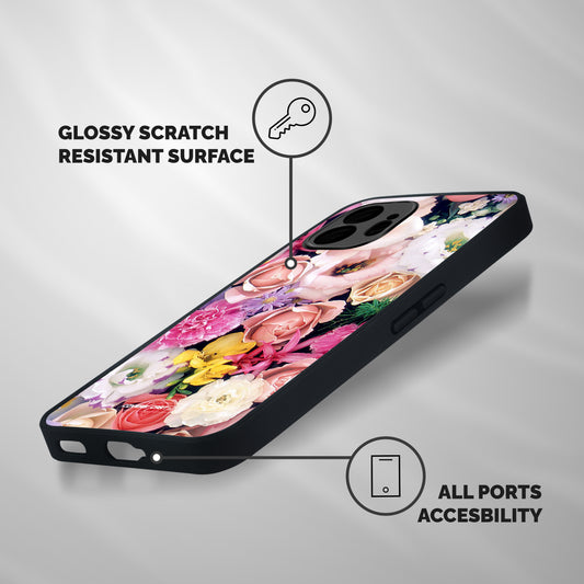 Colorful Roses Shockproof Hybrid Protection (Metal + TPU) Back Case Cover