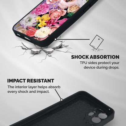 Colorful Roses Shockproof Hybrid Protection (Metal + TPU) Back Case Cover