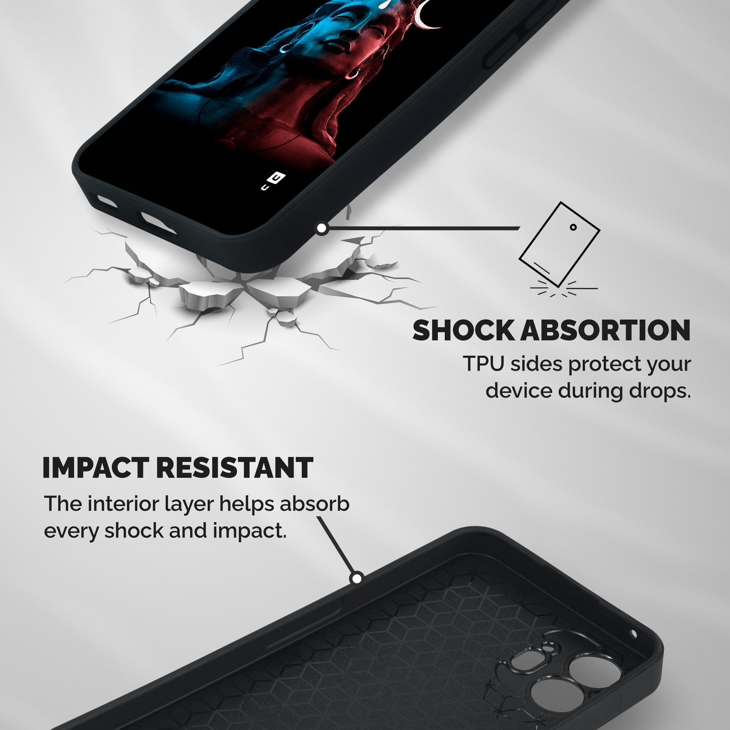 Colorful Shiva Shockproof Hybrid Protection (Metal + TPU) Back Case Cover