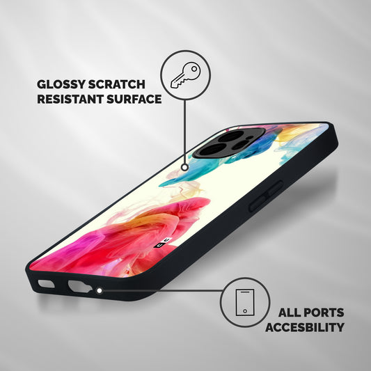 Colorful Splash Shockproof Hybrid Protection (Metal + TPU) Back Case Cover