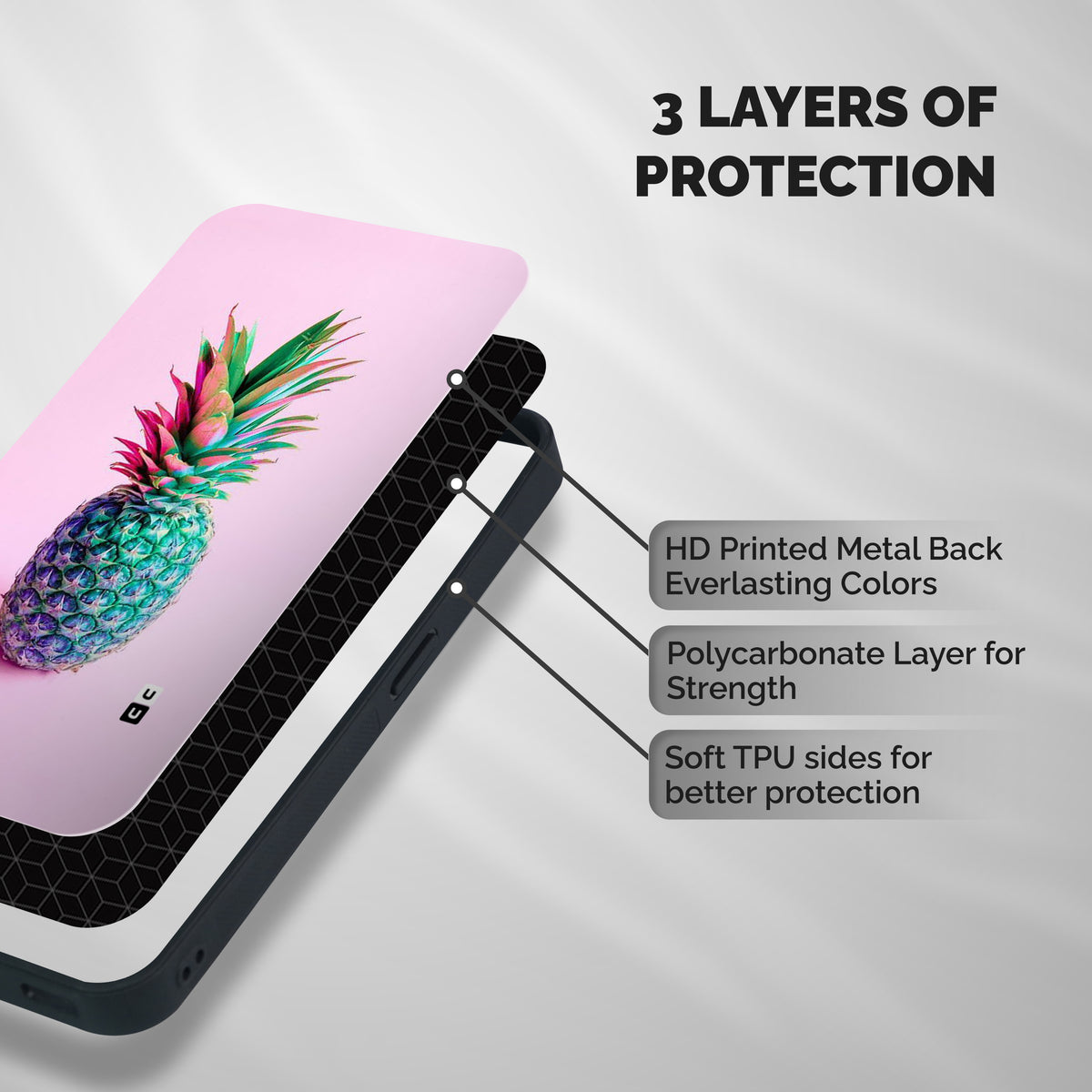 Colorful Watermelon Shockproof Hybrid Protection (Metal + TPU) Back Case Cover