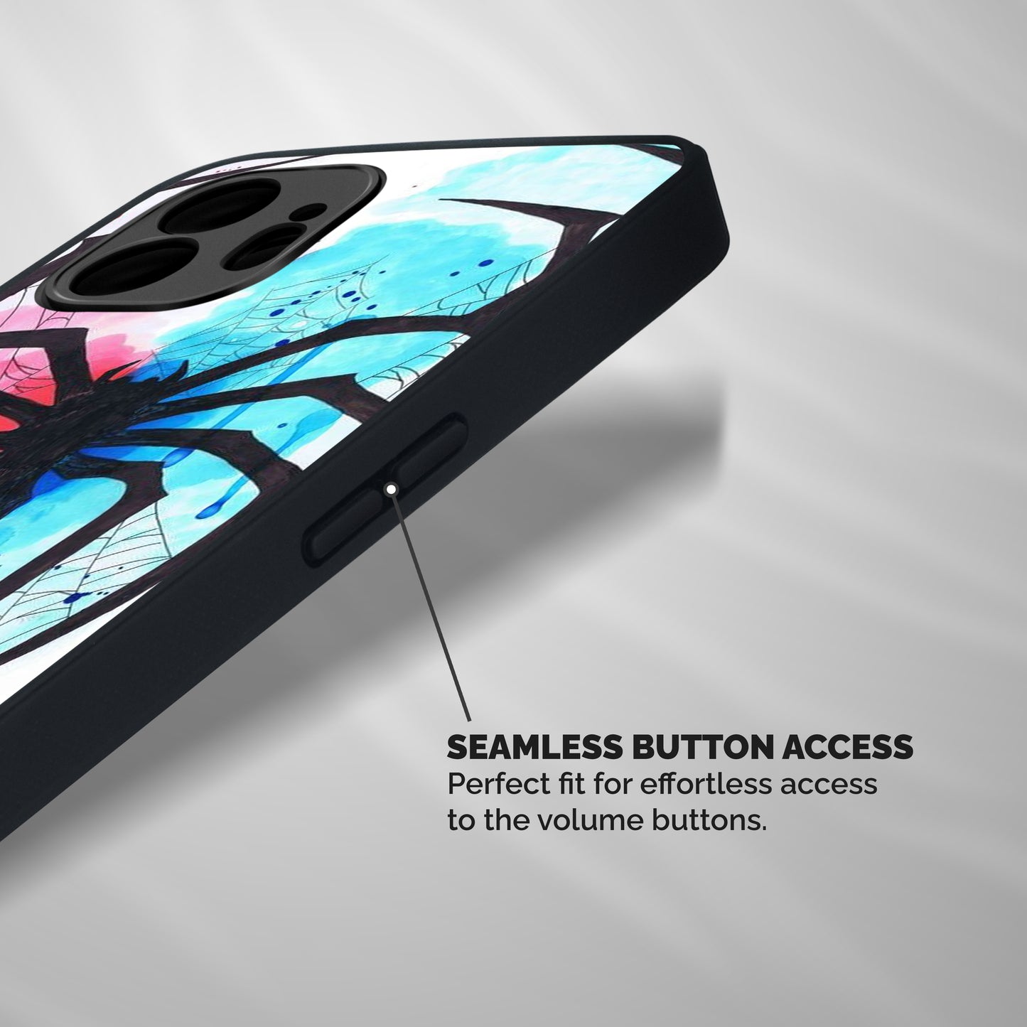 Colorful Web Shockproof Hybrid Protection (Metal + TPU) Back Case Cover