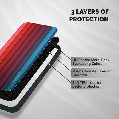 Colour Palette Shockproof Hybrid Protection (Metal + TPU) Back Case Cover