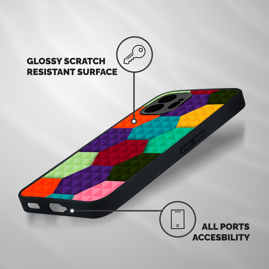 Colourful Abstract Shockproof Hybrid Protection (Metal + TPU) Back Case Cover
