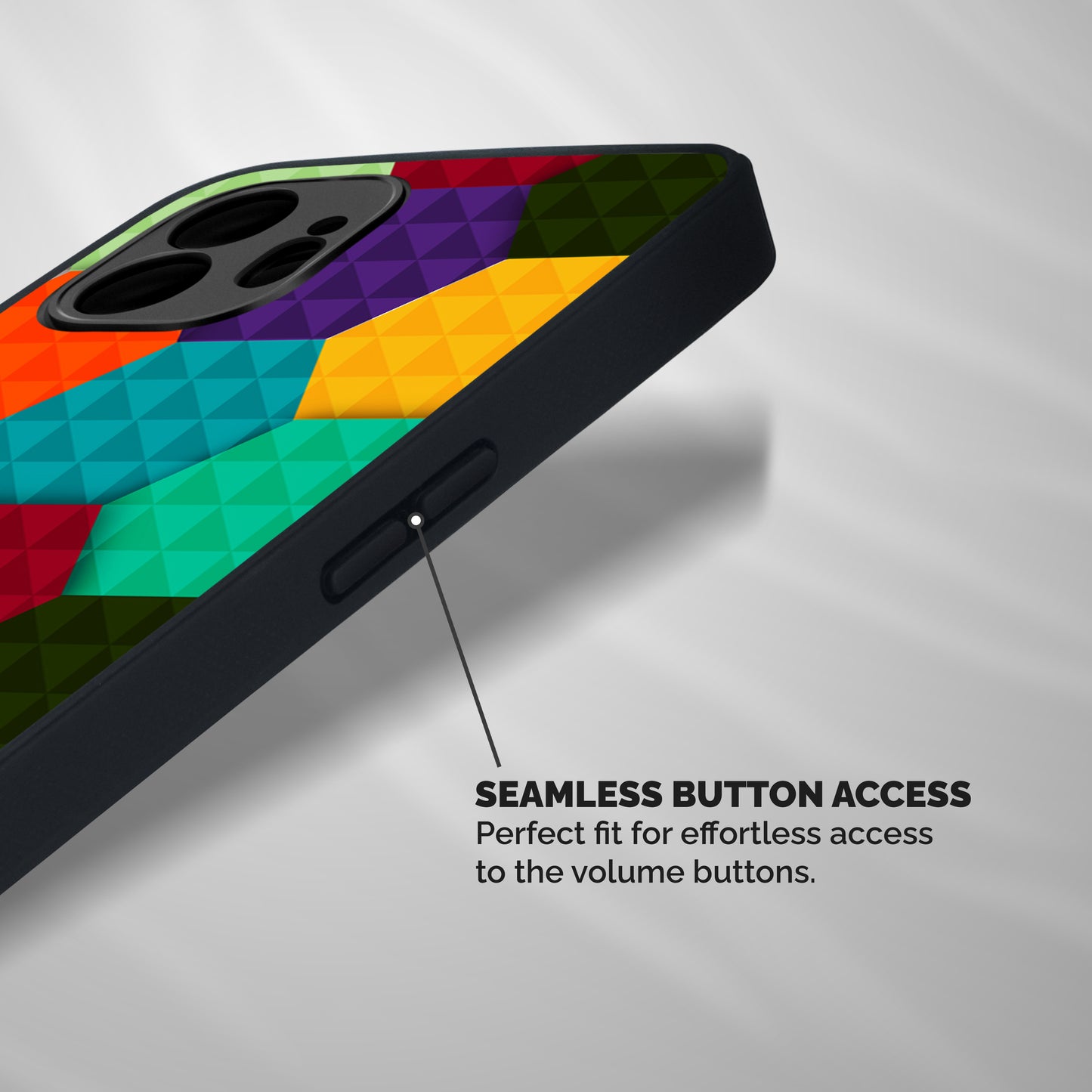 Colourful Abstract Shockproof Hybrid Protection (Metal + TPU) Back Case Cover