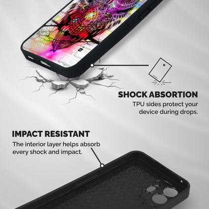 Colourful Owl Shockproof Hybrid Protection (Metal + TPU) Back Case Cover