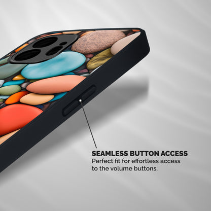 Colourful Stones Shockproof Hybrid Protection (Metal + TPU) Back Case Cover