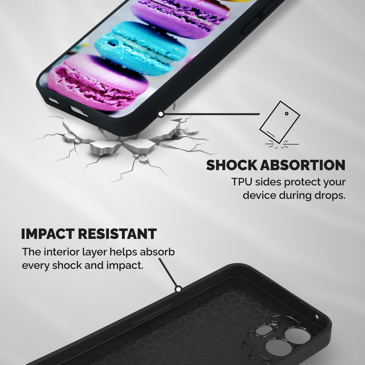 Colourful Whoopie Pies Shockproof Hybrid Protection (Metal + TPU) Back Case Cover