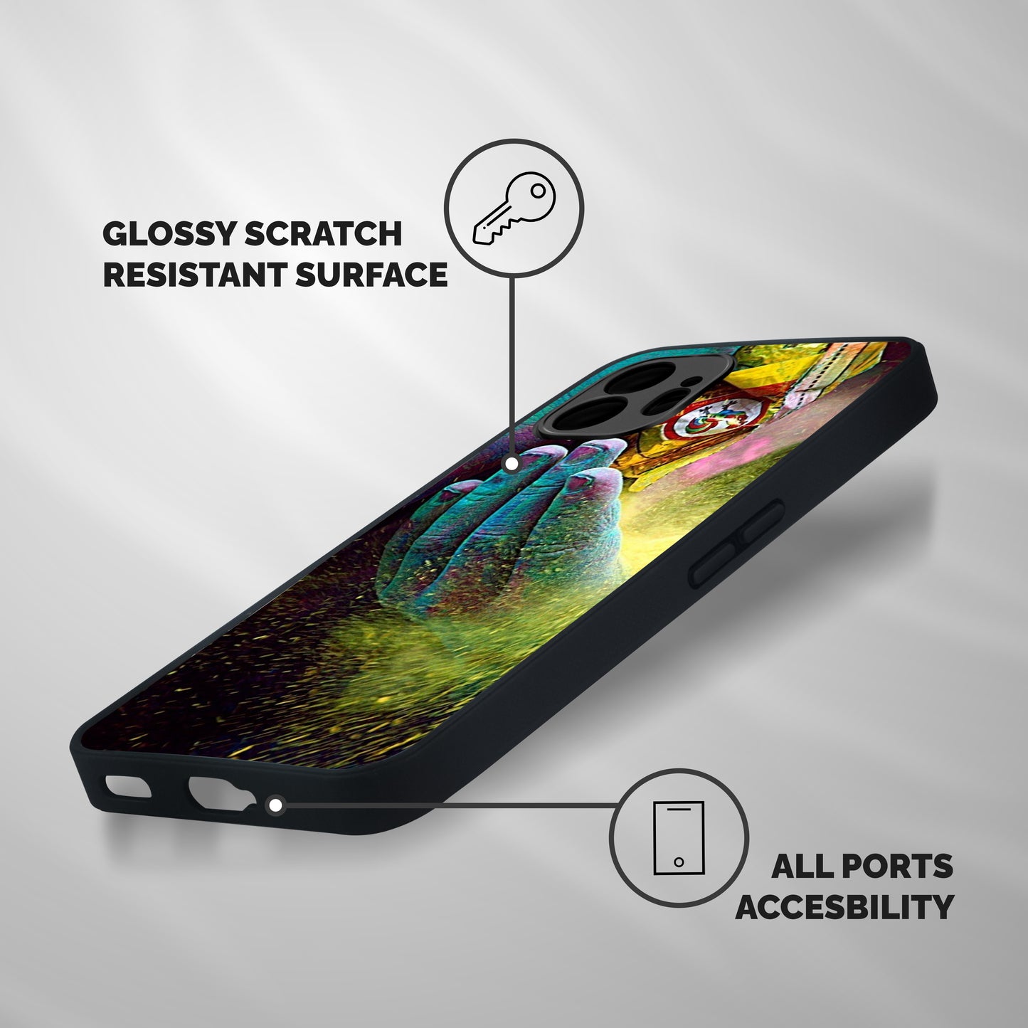 Colours Shockproof Hybrid Protection (Metal + TPU) Back Case Cover