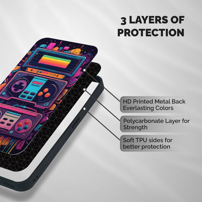 Comic Gaming Console Shockproof Hybrid Protection (Metal + TPU) Back Case Cover