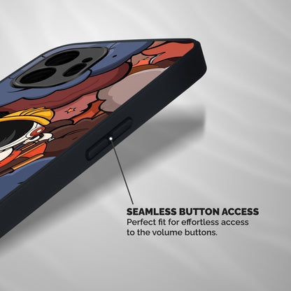 Comic Space Astronaut Shockproof Hybrid Protection (Metal + TPU) Back Case Cover