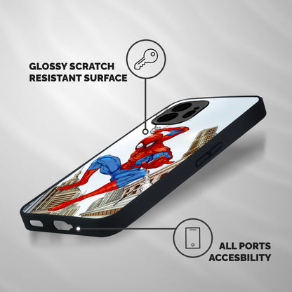 Comic Spider Man Shockproof Hybrid Protection (Metal + TPU) Back Case Cover