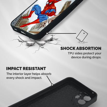 Comic Spider Man Shockproof Hybrid Protection (Metal + TPU) Back Case Cover