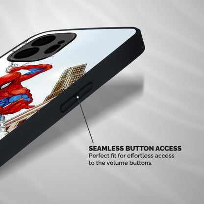 Comic Spider Man Shockproof Hybrid Protection (Metal + TPU) Back Case Cover
