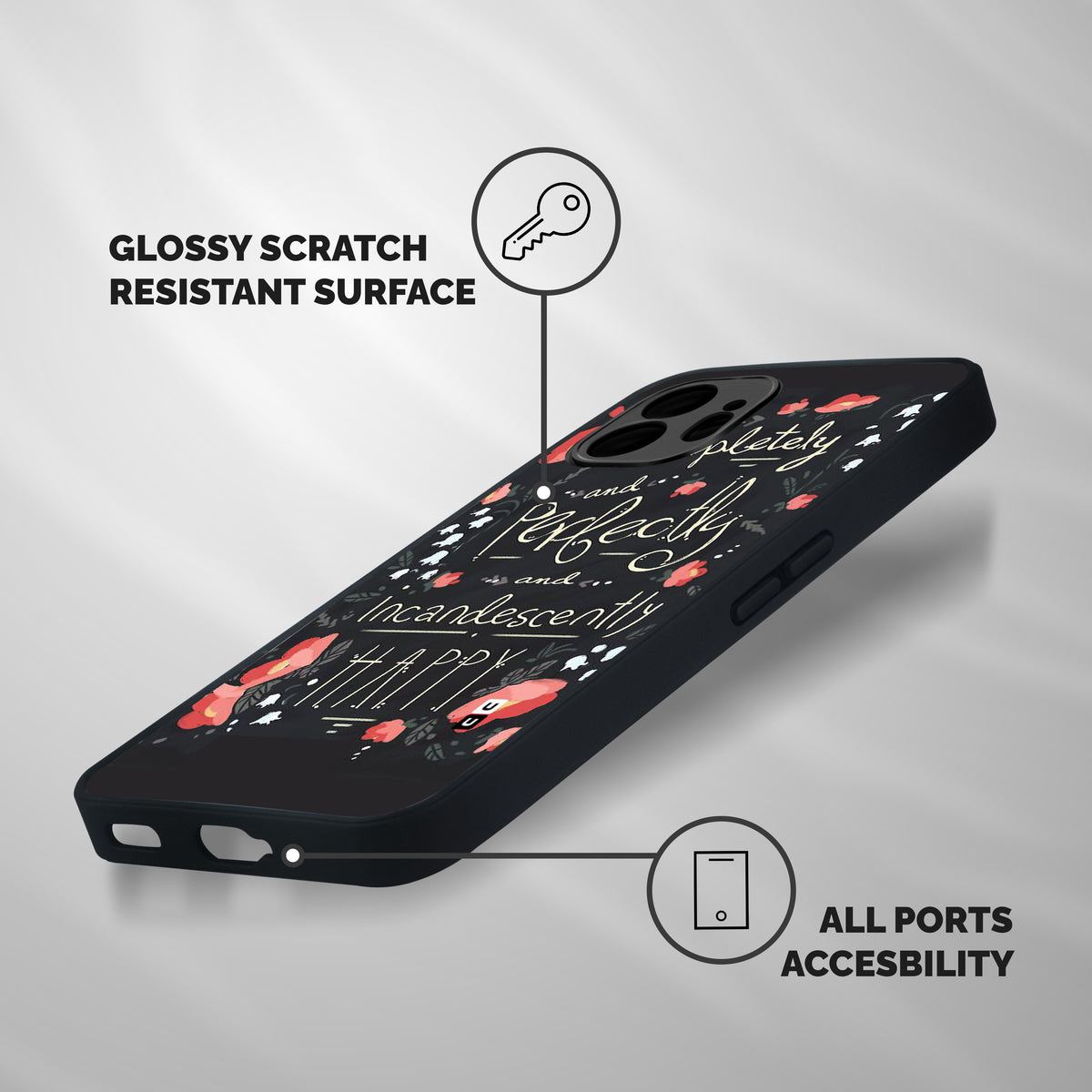 Completely Happy Shockproof Hybrid Protection (Metal + TPU) Back Case Cover