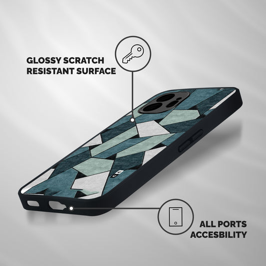 Concrete Green Abstract Shockproof Hybrid Protection (Metal + TPU) Back Case Cover