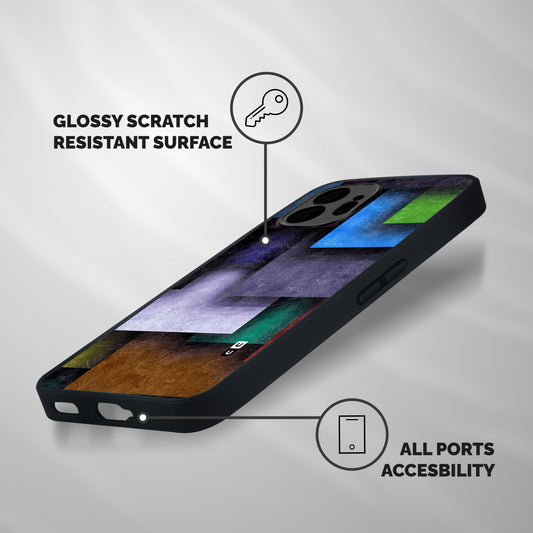 Concrete Squares Shockproof Hybrid Protection (Metal + TPU) Back Case Cover