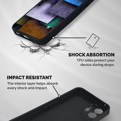 Concrete Squares Shockproof Hybrid Protection (Metal + TPU) Back Case Cover