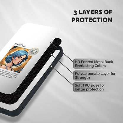 Connected Cancer Shockproof Hybrid Protection (Metal + TPU) Back Case Cover
