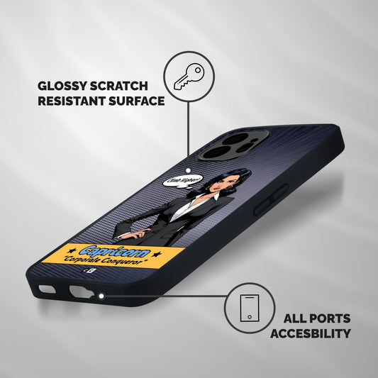 Conqueror Capricorn Shockproof Hybrid Protection (Metal + TPU) Back Case Cover