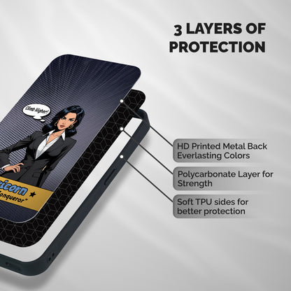 Conqueror Capricorn Shockproof Hybrid Protection (Metal + TPU) Back Case Cover