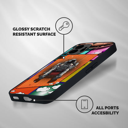 Cool Astraunaut Comic Swing Shockproof Hybrid Protection (Metal + TPU) Back Case Cover