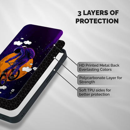 Cool Astro Cyclist Shockproof Hybrid Protection (Metal + TPU) Back Case Cover