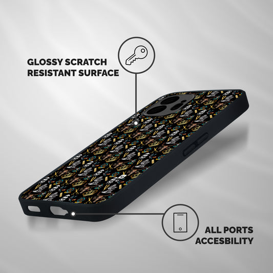 Cool Barber Pattern Shockproof Hybrid Protection (Metal + TPU) Back Case Cover