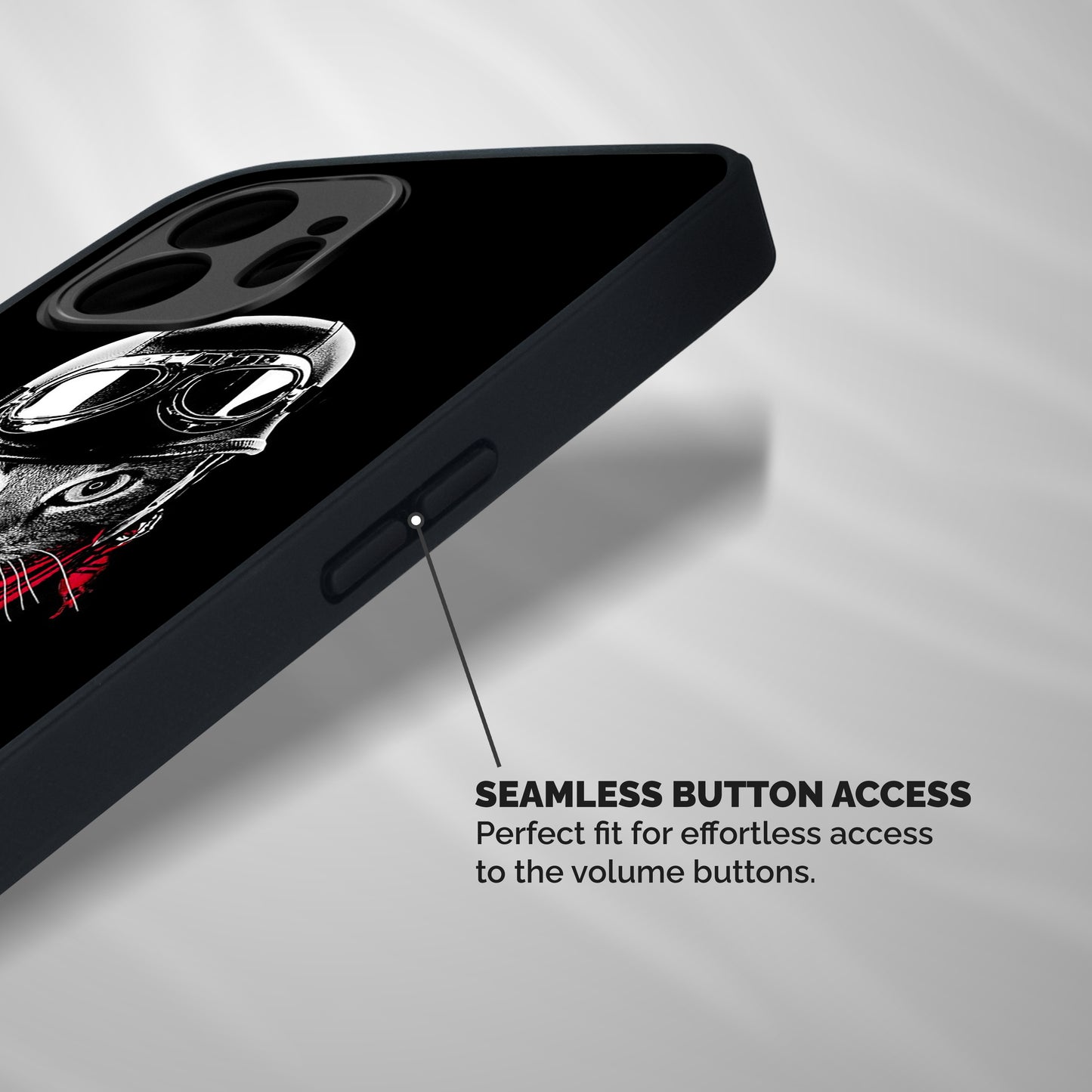 Cool Biker Cat Shockproof Hybrid Protection (Metal + TPU) Back Case Cover